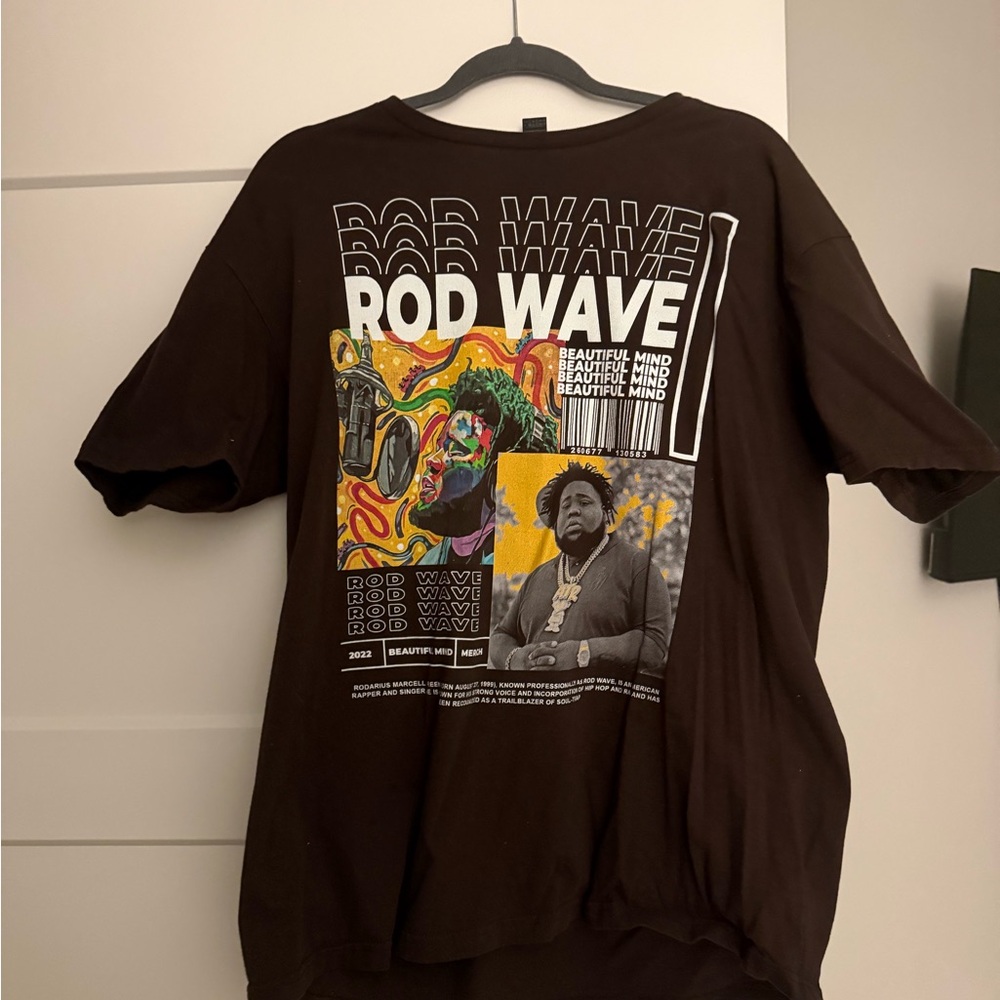 Brown Rod Wave Graphic T-Shirt